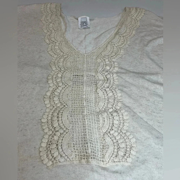3 for $15 Becca By Rebecca Virtue Wheat Crochet Swim Cover Up Size M/L - Picture 2 of 8